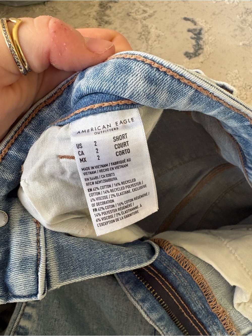 American Eagle Outfitters Light Blue Ripped Skinny kick jeans - Picture 6 of 7